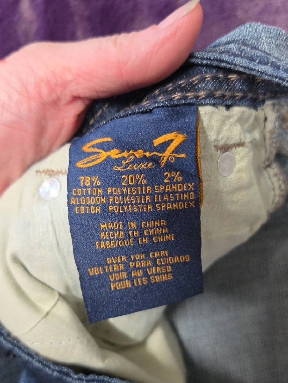 Seven7 Women’s Blue Boot Cut Jeans with Faded Finish sz 16 - Picture 7 of 10